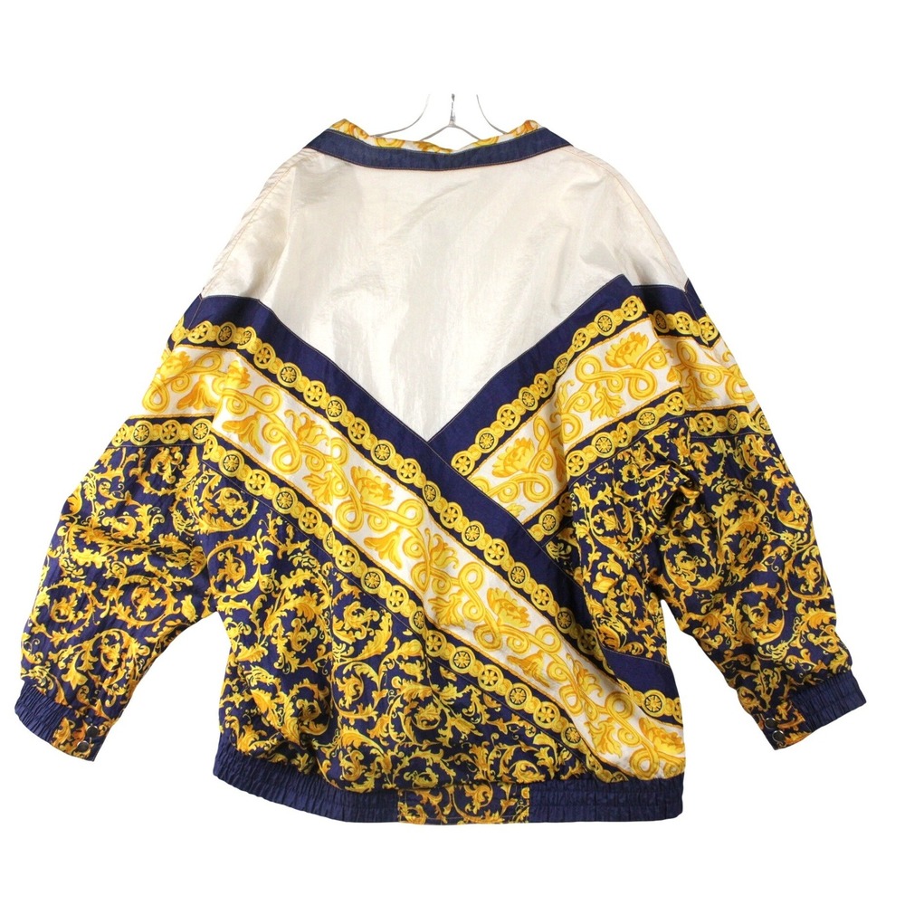 Vintage Giacca Sport Baroque Windbreaker Jacket Roman Numeral Nylon L 90s - Picture 3 of 12